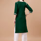 Zeenat Deep Green Long rayon Kurta