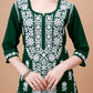 Zeenat Deep Green Long rayon Kurta