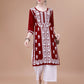 ZEENAT Maroon Long rayon Kurta