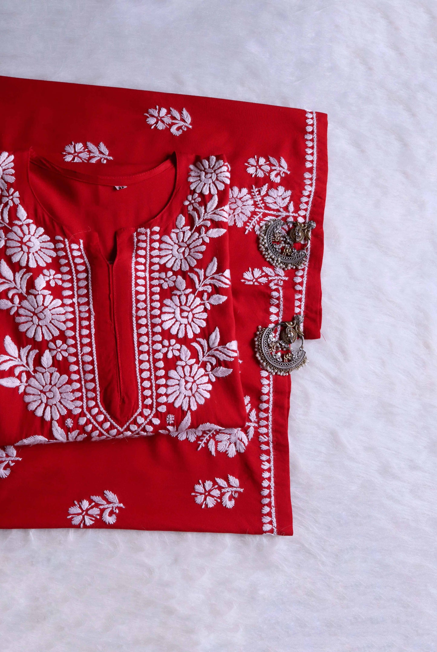 Gulab Red Rayon Kurta Palazzo set