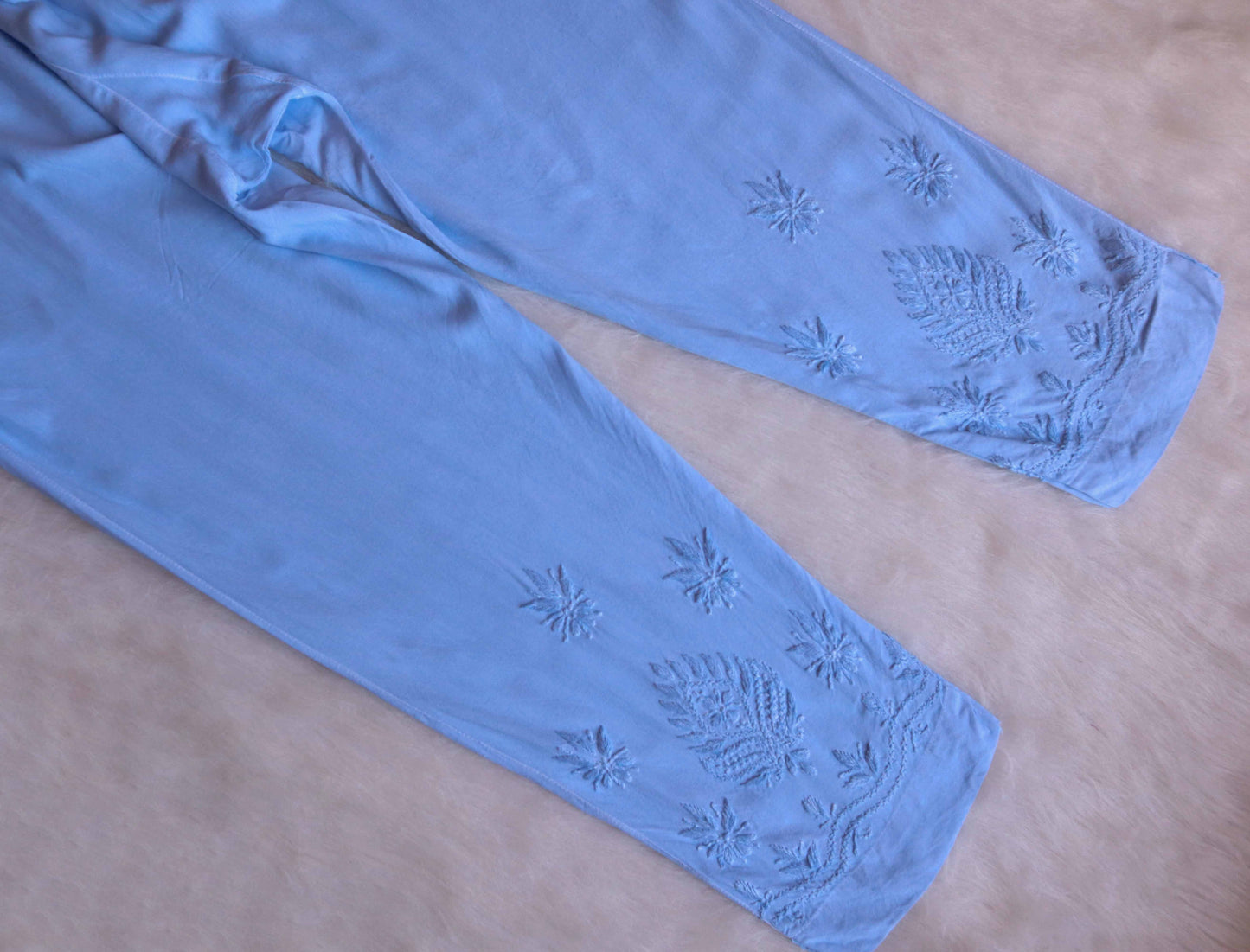 Seerat Ice Blue Rayon 3 Piece Set