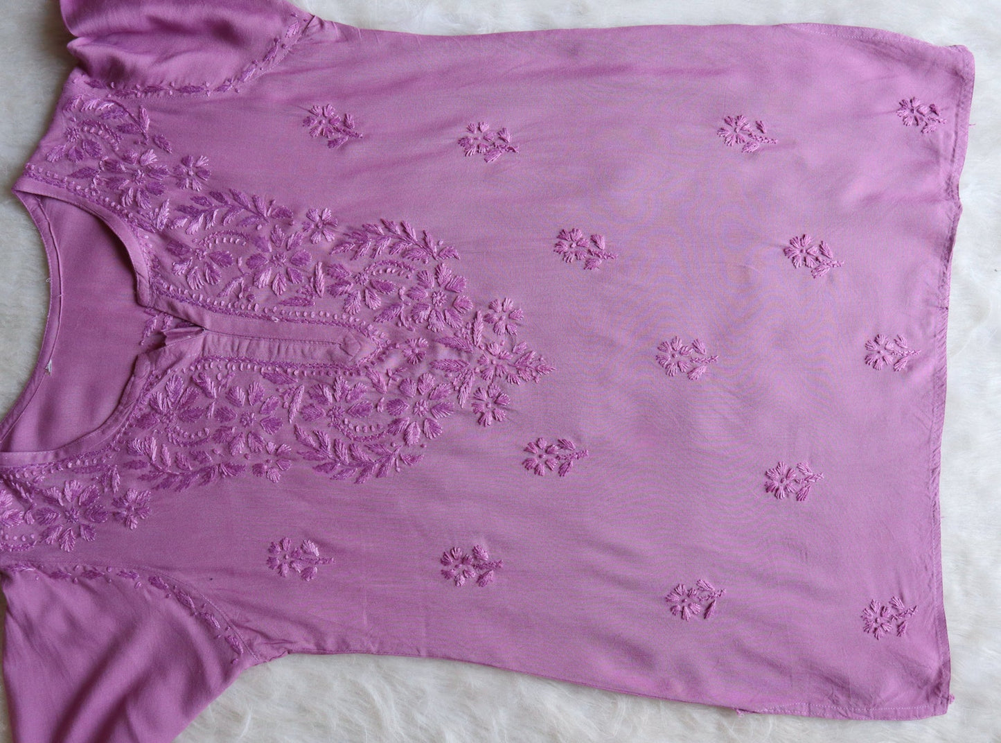 Kyara Dusty Purple Short Rayon Kurta