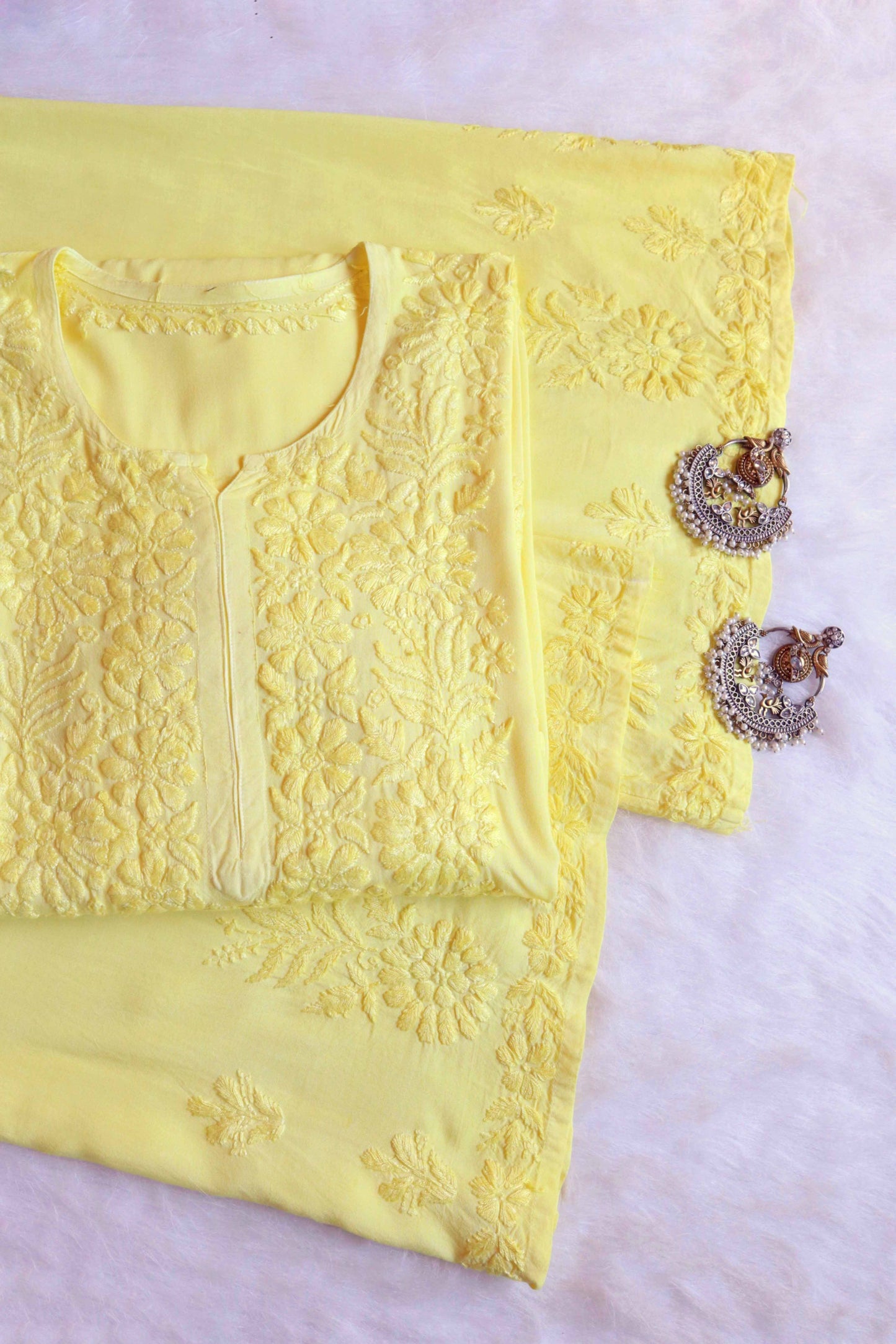 Aayat Pastel Yellow Rayon Kurta Pant set