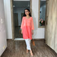 SEHER Peach Ombre Short Rayon Kurta