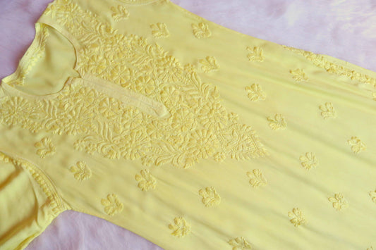 Aayat Pastel Yellow Rayon Kurta Pant set