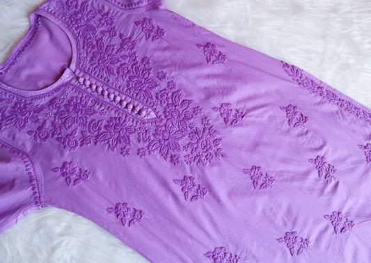 Anouki  Purple Rose Rayon Kurta