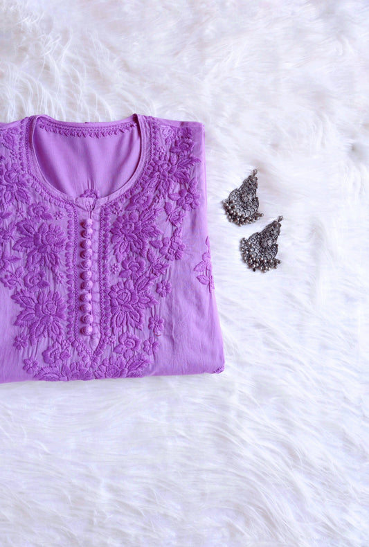 Anouki  Purple Rose Rayon Kurta