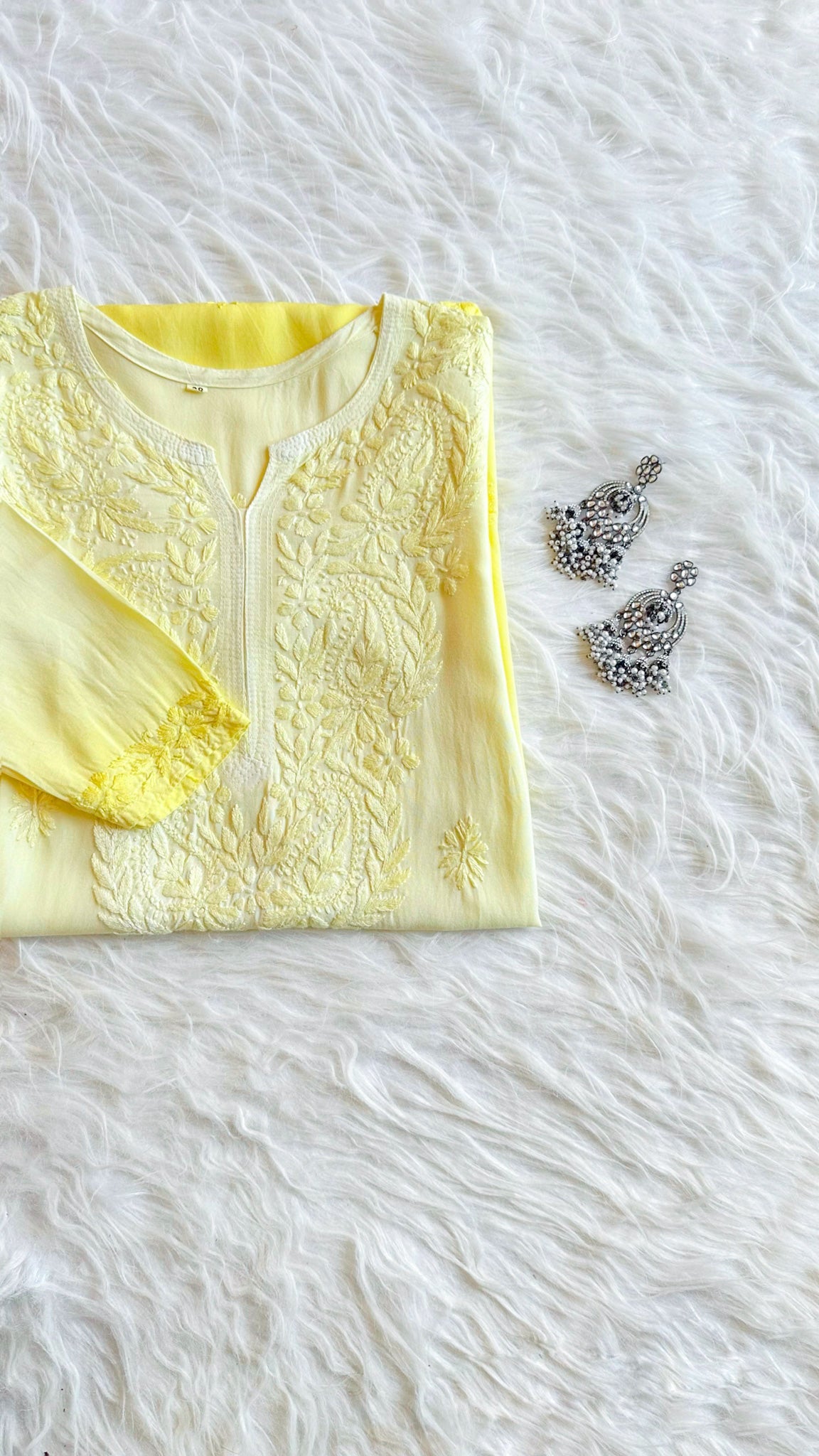 Navari Pastel Yellow Ombre Long Rayon Kurta