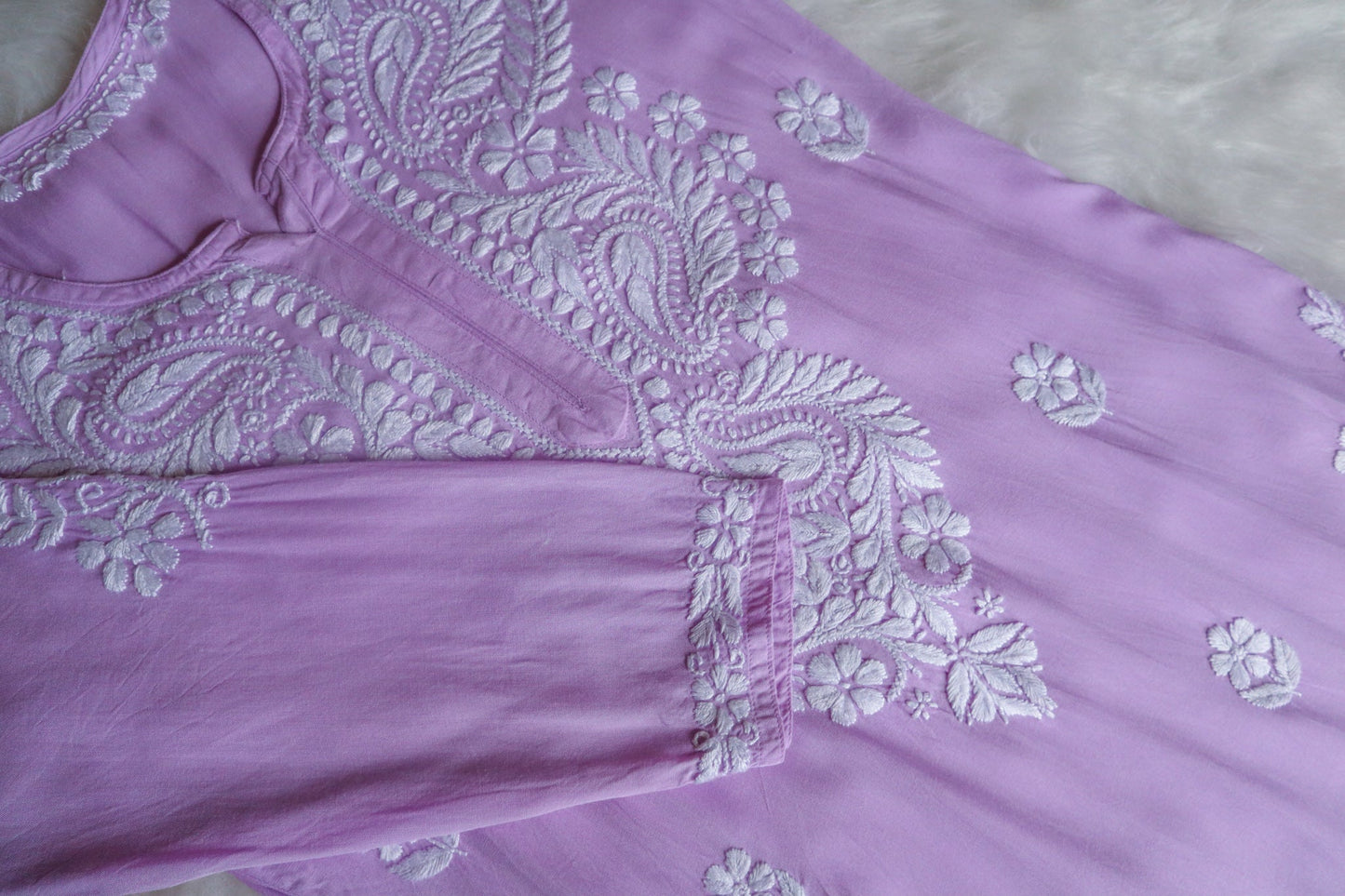 Tulipa Lavender Long Rayon kurta